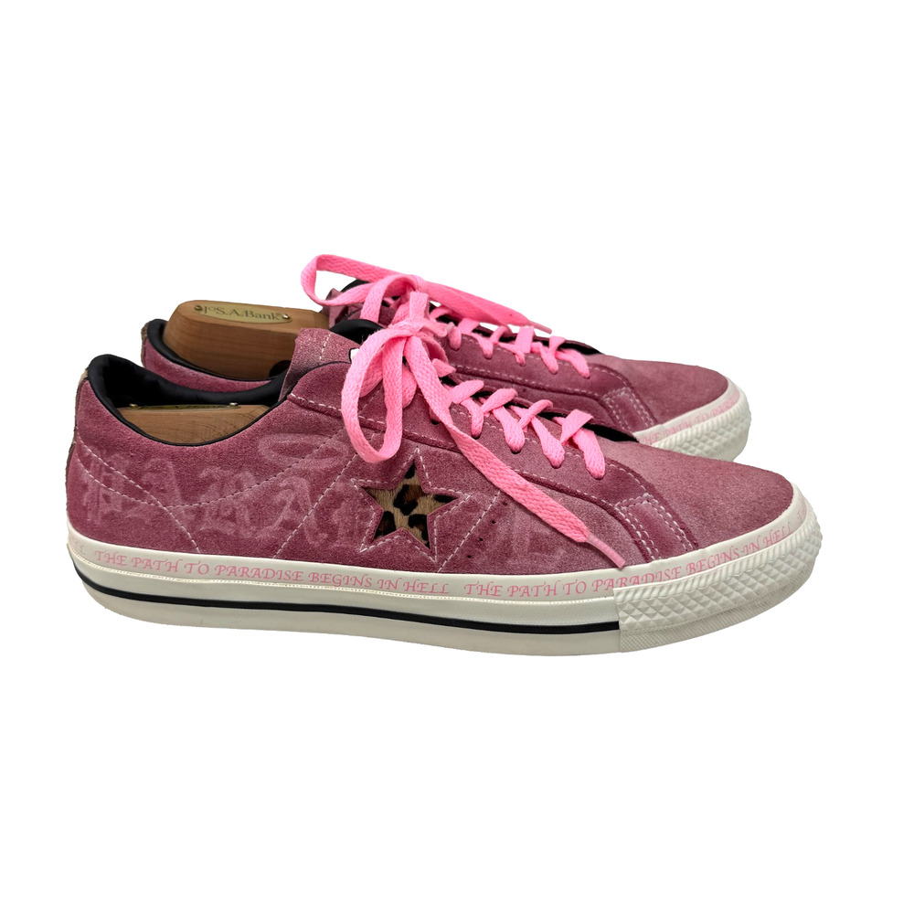 Converse One Star Pro Ox Sean Pablo Sz Men 10 W 11.5 Pink Suede Paradise Leopard